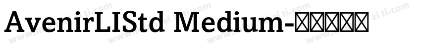 AvenirLIStd Medium字体转换